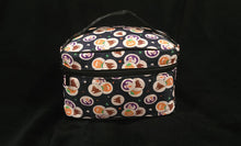 Load image into Gallery viewer, Rectangular shape makeup bag with top handle and zipper opening in halloween sugar cookie pattern