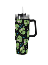 Load image into Gallery viewer, A 40oz stainless steel tumbler with a Halloween-themed creature pattern.