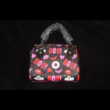 Load image into Gallery viewer, Mini satchel bag with valloween boo pattern
