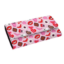 Load image into Gallery viewer, Wallet mock-up with valloween pink patten
