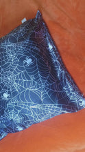 Load and play video in Gallery viewer, Video showcasing satin pillowcase with spiderweb pattern
