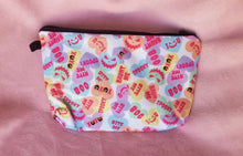 Load image into Gallery viewer, Valloween Conversation Hearts Cosmetic Pouch
